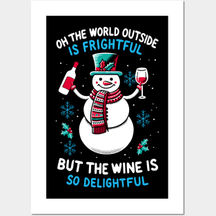 Funny Wine Gifts Men Women Wine Ugly Christmas Wine Posters and Art